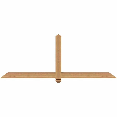 Ekena Millwork Eugene Smooth Timber Gable Bracket, Western Red Cedar, 72"W x 27"H x 3 1/2"D x 3 1/2"F, 9/12 Pitch GBW072X27X0404EUG00SWR